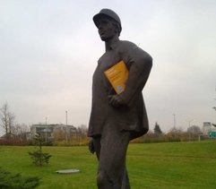 A book for a Statue